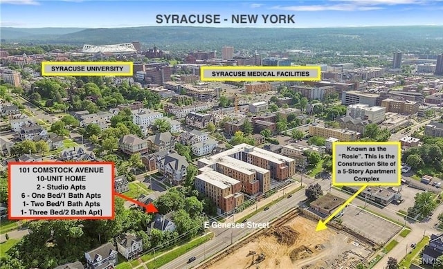 101 Comstock Ave, Syracuse, NY 13210 - drone / aerial view