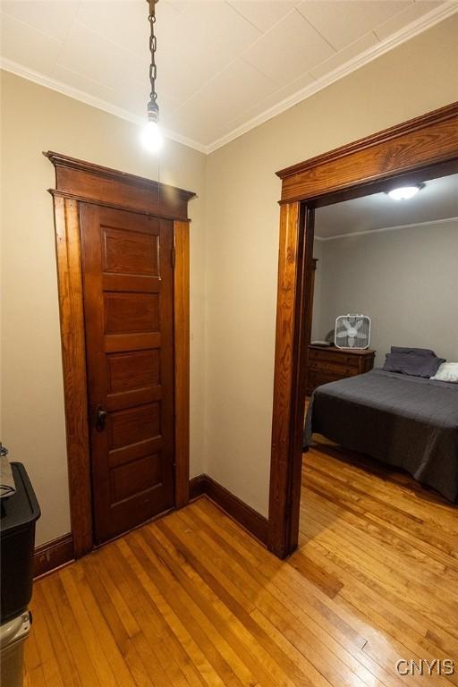 2228-30 Grant Blvd Unit 30, Syracuse, NY 13208 - hallway featuring light wood-style flooring and ornamental molding