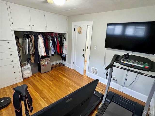 153 Milnor Ave, Syracuse, NY 13224 - workout room with light wood-type flooring