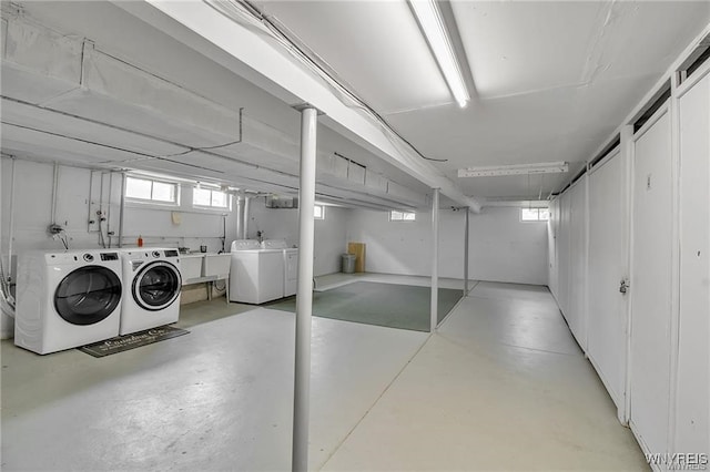 72 Old Lyme Dr Unit 3, Amherst, NY 14221 - basement with washing machine and dryer and plenty of natural light