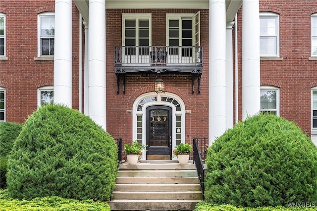 107 Oakland Pl Unit 1, Buffalo, NY 14222 - doorway to property featuring brick siding