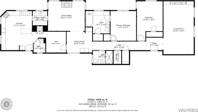 107 Oakland Pl Unit 1, Buffalo, NY 14222 - view of floor plan / room layout