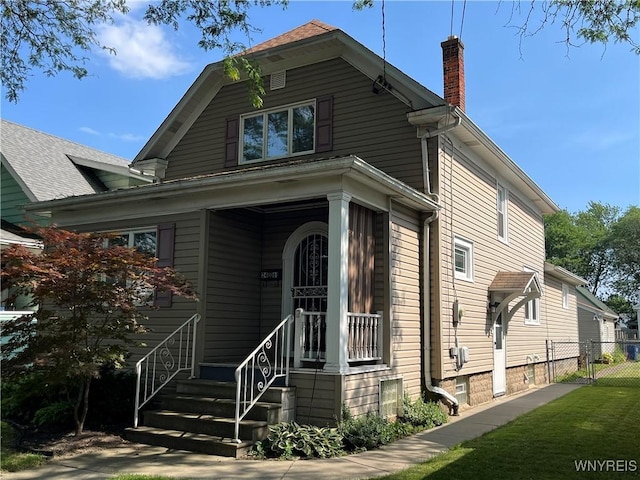 2461 Linwood Ave, Niagara Falls, NY 14305 - view of front of home with a chimney