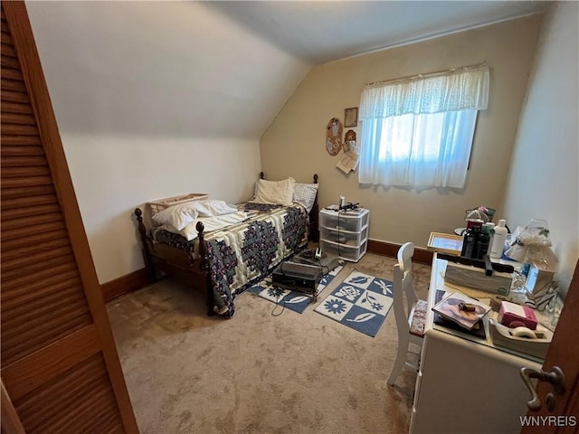 2461 Linwood Ave, Niagara Falls, NY 14305 - bedroom with carpet flooring and vaulted ceiling