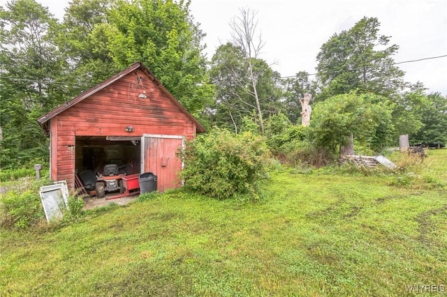 6192 Scudder Rd, Bath, NY 14879 - view of grassy yard featuring an outdoor structure