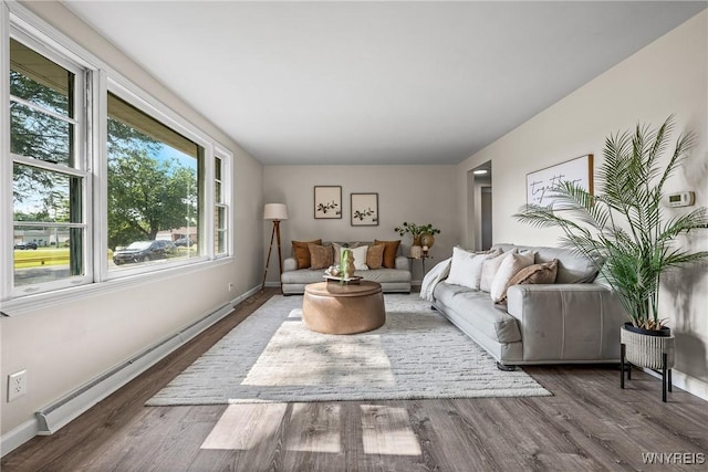 202 Waltercrest, West Seneca, NY 14224 - living area with baseboard heating and wood finished floors