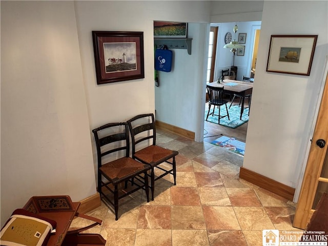 5469 E Lake Rd, Chautauqua, NY 14728 - hall featuring baseboards and stone finish flooring