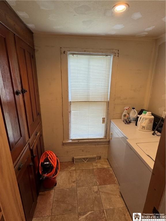 5469 E Lake Rd, Chautauqua, NY 14728 - washroom with washing machine and clothes dryer
