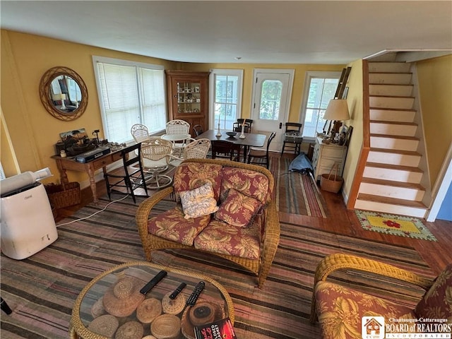 5469 E Lake Rd, Chautauqua, NY 14728 - living area featuring stairway