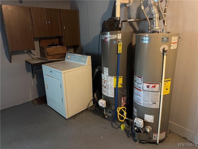 360 Longnecker St, Buffalo, NY 14206 - below grade area featuring washer / clothes dryer and water heater