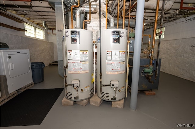 2363 Niagara St, Buffalo, NY 14207 - utilities featuring gas water heater, washer / dryer, and a heating unit