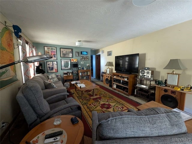 4 Bristol Ave, Lockport City, NY 14094 - living room featuring a textured ceiling and wood finished floors