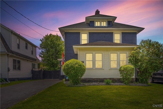 567 Grant Blvd, Syracuse, NY 13203 - traditional style home featuring a front yard and a chimney