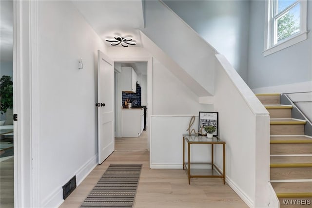 185 N Pleasant Pkwy, Cheektowaga, NY 14206 - staircase with wood finished floors