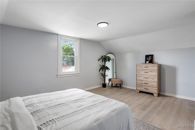 185 N Pleasant Pkwy, Cheektowaga, NY 14206 - bedroom featuring light wood finished floors and vaulted ceiling