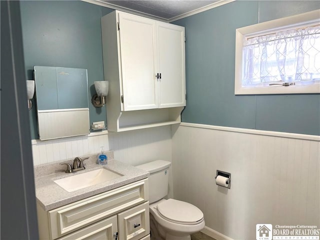 11 Elm St, Hanover, NY 14136 - half bathroom with a wainscoted wall and vanity