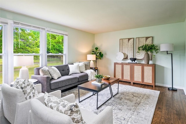 42 Twin Circle Dr, Gates, NY 14624 - living room with wood finished floors and baseboards
