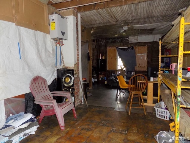 218 Strauss St, Buffalo, NY 14211 - unfinished below grade area featuring water heater