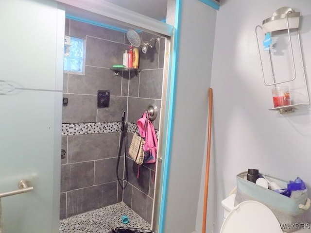 218 Strauss St, Buffalo, NY 14211 - bathroom featuring a shower stall and toilet