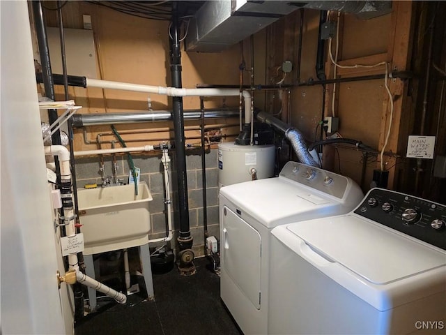 3978 Thrush Ln, Clay, NY 13090 - washroom featuring washing machine and clothes dryer and water heater