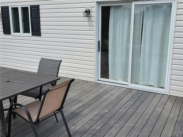 3978 Thrush Ln, Clay, NY 13090 - wooden deck with outdoor dining area