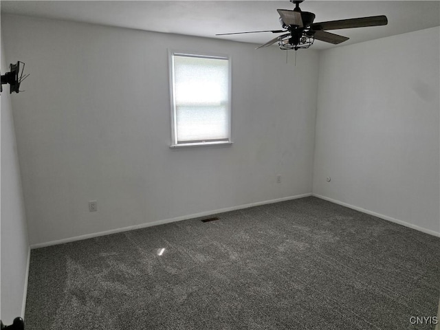 3978 Thrush Ln, Clay, NY 13090 - spare room with dark carpet and a ceiling fan