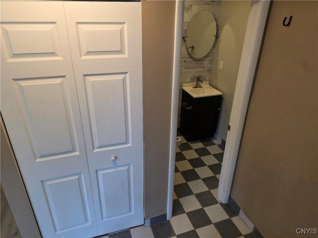 3978 Thrush Ln, Clay, NY 13090 - half bath with tile patterned floors and vanity