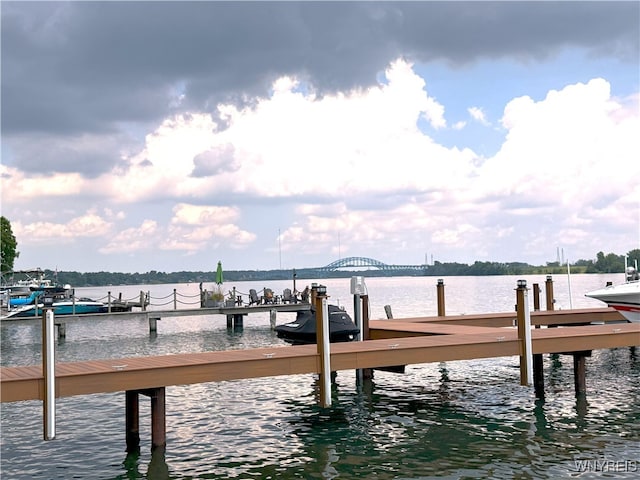 653 S S Colony Rd, Grand Island, NY 14072 - dock with boat lift and a water view