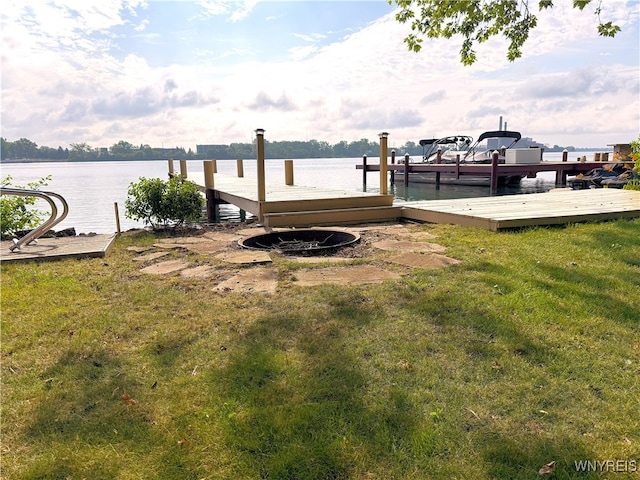 653 S S Colony Rd, Grand Island, NY 14072 - dock with a yard and a water view