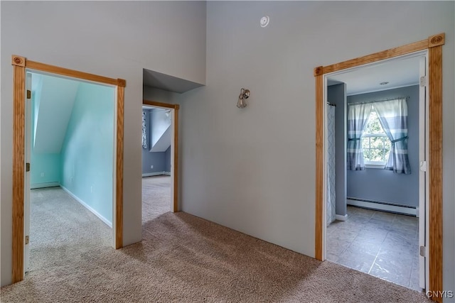 35095 State Route 3, Wilna, NY 13619 - hallway with baseboard heating and carpet floors