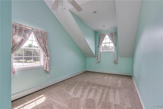 35095 State Route 3, Wilna, NY 13619 - additional living space featuring a baseboard heating unit, carpet flooring, and ceiling fan