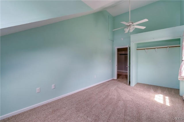 35095 State Route 3, Wilna, NY 13619 - unfurnished bedroom featuring carpet flooring, a closet, and high vaulted ceiling
