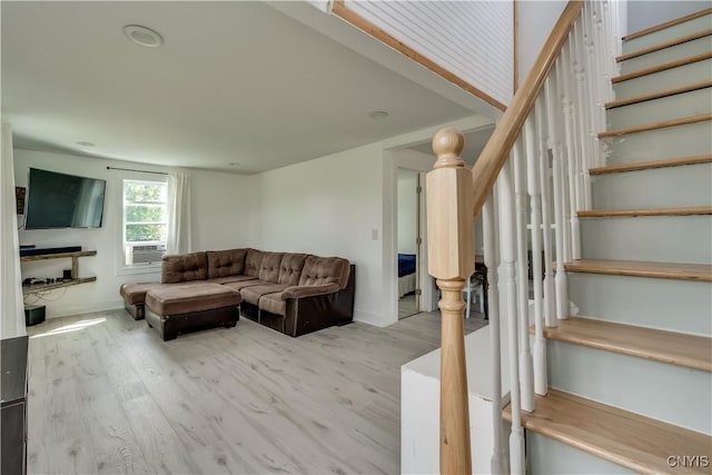 13051 State Route 3, Hounsfield, NY 13685 - living room featuring stairway and wood finished floors
