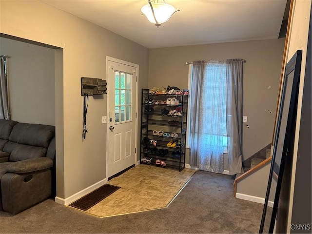 10 N 8th St, Fulton, NY 13069 - entrance foyer featuring carpet and stairway