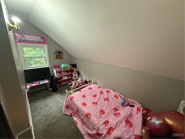 10 N 8th St, Fulton, NY 13069 - carpeted bedroom featuring lofted ceiling