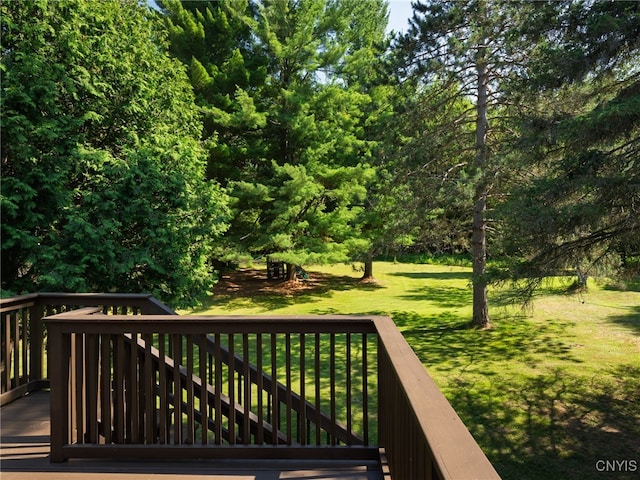 14496 Military Rd, Hounsfield, NY 13685 - wooden deck with a yard