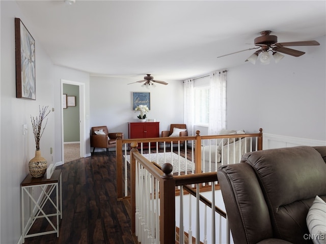 14496 Military Rd, Hounsfield, NY 13685 - living room featuring ceiling fan and wood finished floors