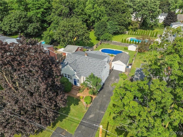 419 Bronson Rd, Geddes, NY 13219 - drone / aerial view of a pool