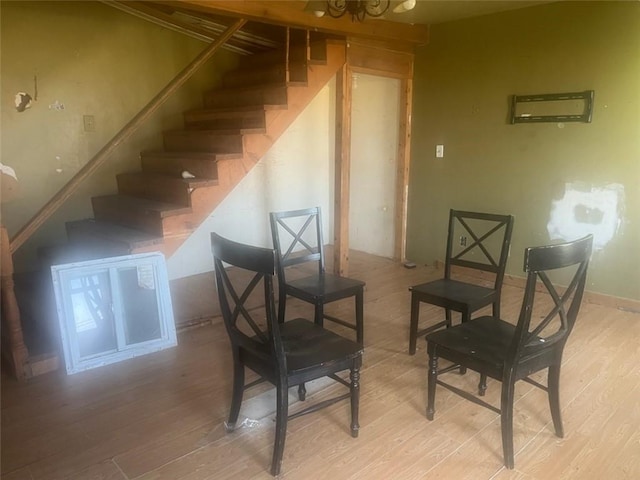 10276 Roosevelt Hwy, Yates, NY 14098 - dining area with wood finished floors and stairs