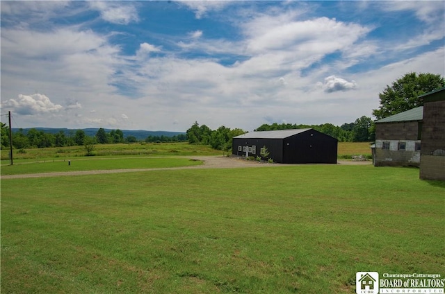 942 Spencer Rd, Kiantone, NY 14701 - view of green lawn featuring an outbuilding
