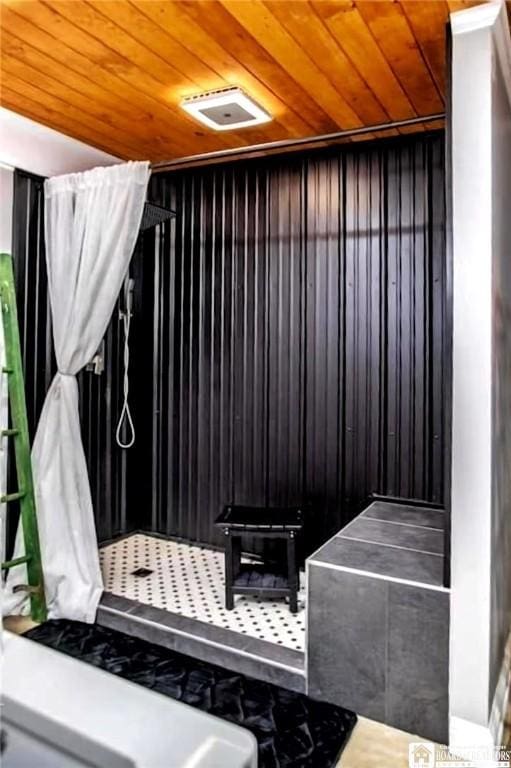 942 Spencer Rd, Kiantone, NY 14701 - interior space with wooden ceiling