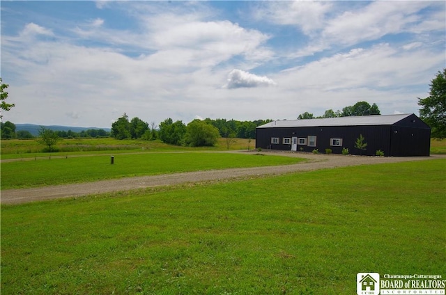 942 Spencer Rd, Kiantone, NY 14701 - view of home's community featuring a yard, an outbuilding, and driveway