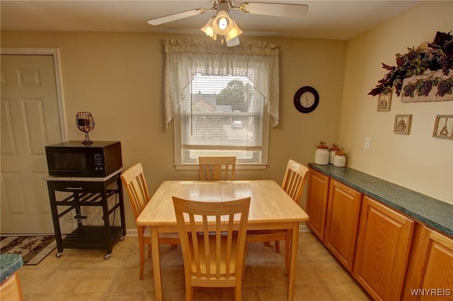 112 Vegola Ave, Cheektowaga, NY 14225 - dining room featuring a ceiling fan and light tile patterned floors