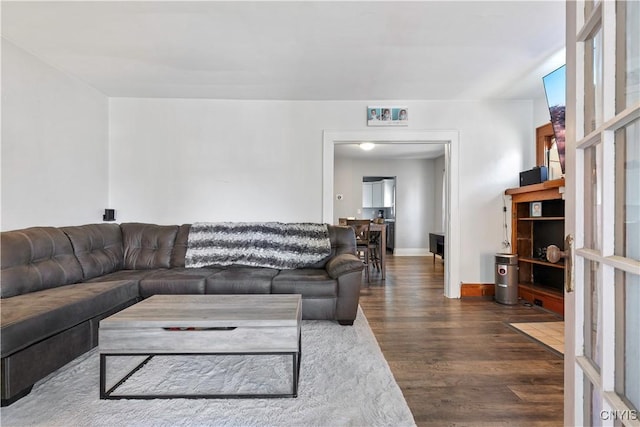 423 Highland Ave, Dewitt, NY 13057 - living room featuring wood finished floors and baseboards