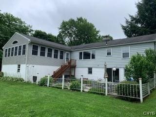 884 Kibby Rd, Lysander, NY 13027 - back of house featuring stairs