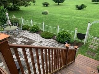 884 Kibby Rd, Lysander, NY 13027 - deck with a patio area
