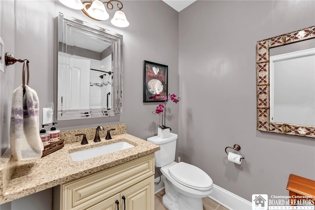 743 Legacy Dr Unit 209, Lewiston, NY 14092 - full bath featuring vanity, a shower, and tile patterned flooring