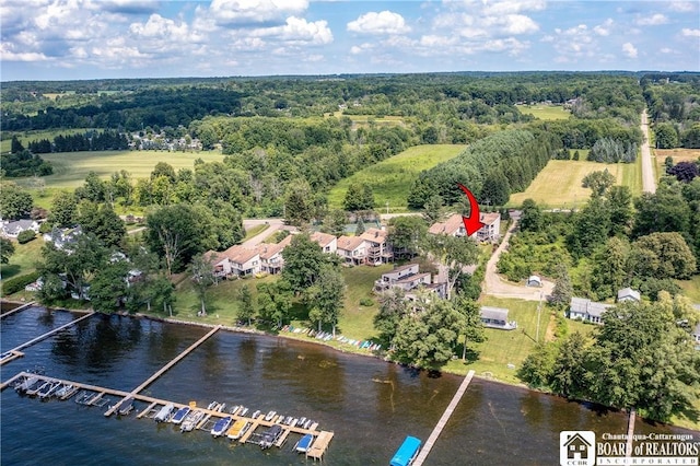 5301 E Lake Rd Unit 23, Chautauqua, NY 14728 - aerial view of property and surrounding area with a nearby body of water
