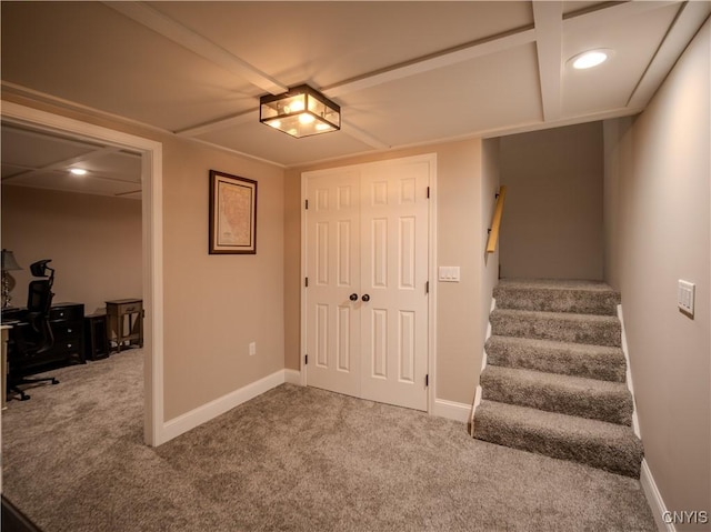 2480 Middle Rd, Oneida, NY 13421 - staircase featuring carpet