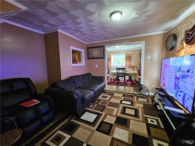 1125 Adams St, Utica, NY 13501 - living room with crown molding